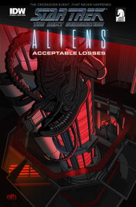 TNG/Aliens final spec cover art by Aaron Harvey