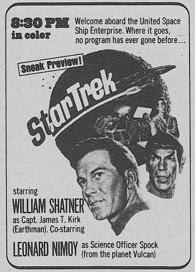 Star Trek sneak preview ad